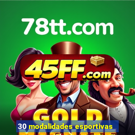 30 modalidades esportivas